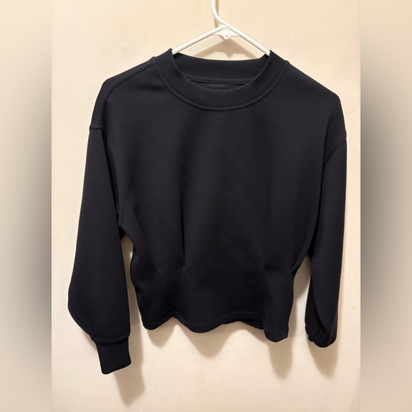 Lululemon gathered waist pullover modal black size 6 - Picture 3 of 7